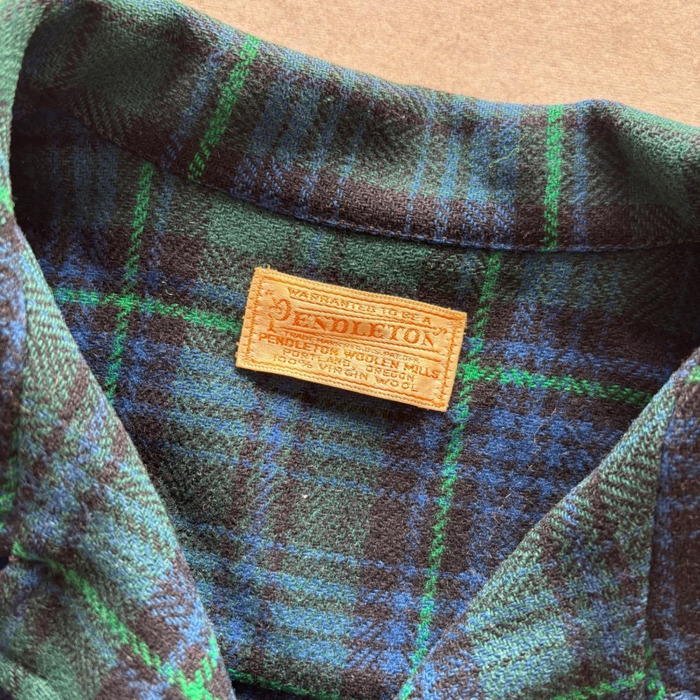 1940s/50's Pendleton‎ Pure Wool Plaid Shirt Jacket '49er - Picture 2 of 5